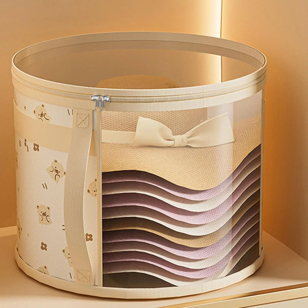 Hat Organizer Stackable Dust-Proof Container Bag Travel Round Hat Organizer for Closet Wardrobe Men Women Home Dormitory Hotel Oasis Select