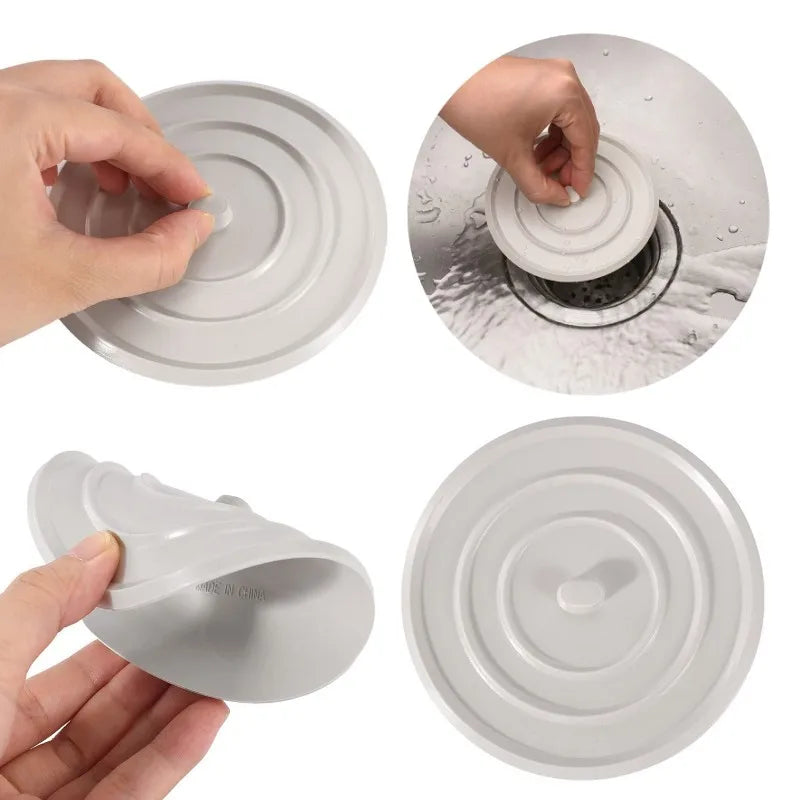Large Silicone Bathtub Stopper Leakage-proof Drain Cover Sink Hair Stopper Tub Flat Plug Stopper Bathroom Accessories Oasis Select