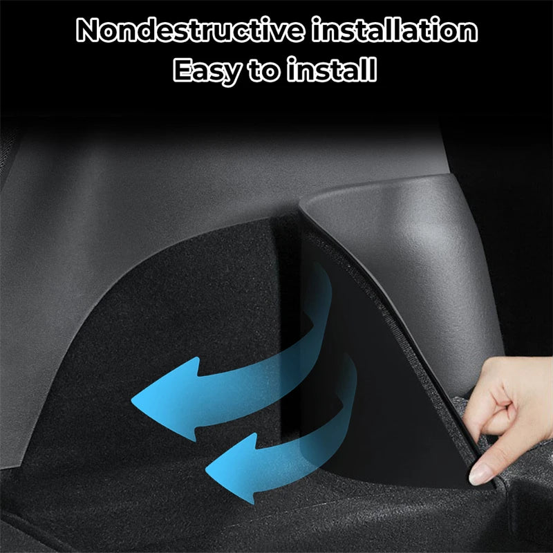 Car Rear Trunk Side Guards For Tesla Model Y 2022 2023 TPE Cover Fluff Surface Corner Protection Shell Auto Rear Trunk Protector Oasis Select