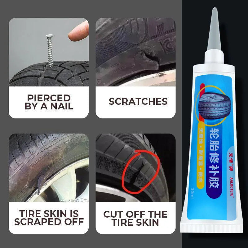 Car Tyre Repair Instant Car Tire Repair Glue Liquid Strong Rubber Glues Wear-resistant Rubber Non-corrosive Adhesive Glue Black Oasis Select