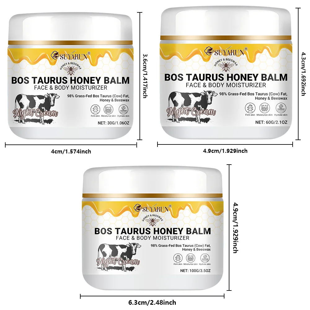 SUYARUN Ultra-Nourishing Tallow Face & Body Cream with Honey&Vitamin C – Moisturizing Skincare for Dry Skin, Natural Anti-Aging. Oasis Select