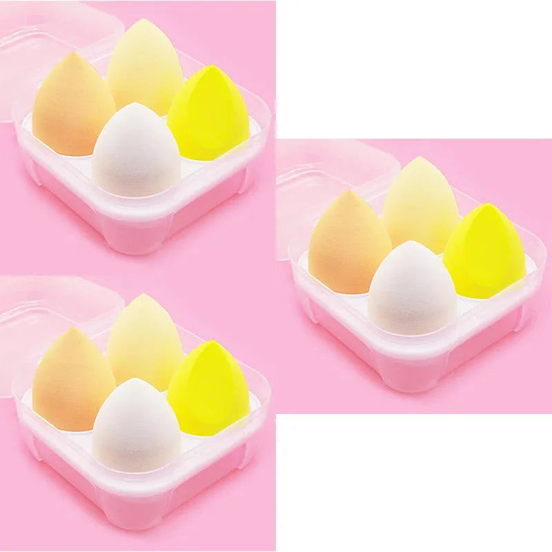 4/8/12/16pcs Makeup Sponge Blender Beauty Egg Cosmetic Puff Foundation Sponges Powder Puffs Women Make Up Accessories Oasis Select 12pcs yellow boxes