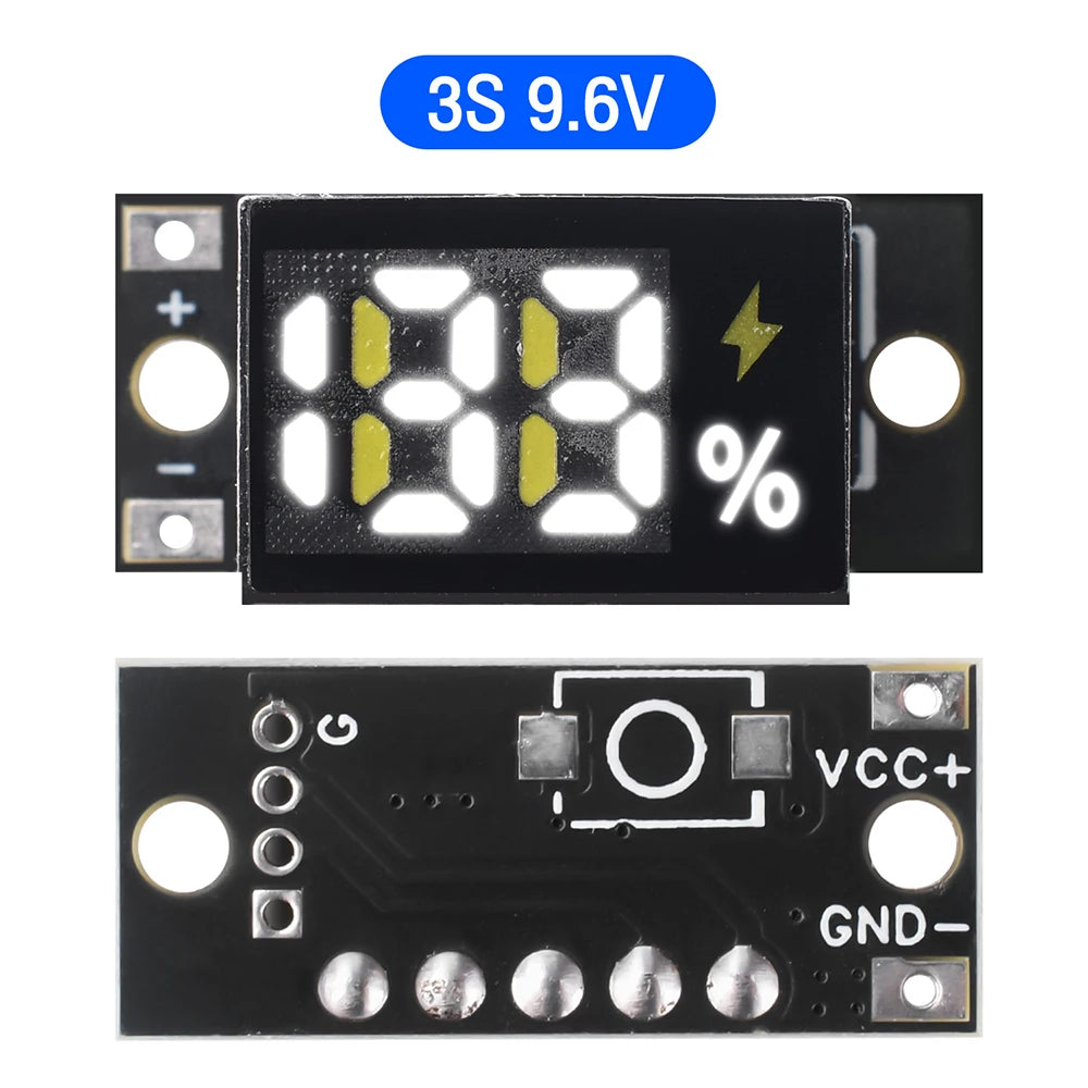 1S-4S 3.2V LiFePO4 Battery Power Display Module 3-12.8V Digital Percentage Indicator Board Battery Capacity Indicator Module Oasis Select 3S