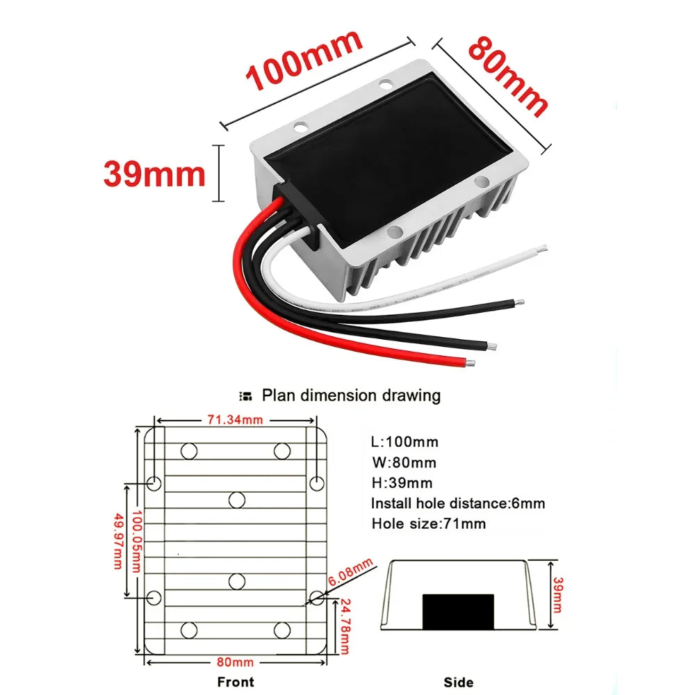 12V24V to 48V 1A-10A DC Converter Step-up 12 Volt to 48 Volt Voltage Regulator Boost Module for Electric Cars AUTOMOTIVES Oasis Select