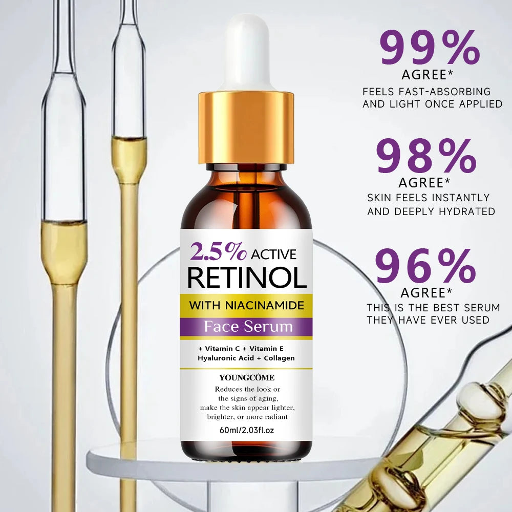 Retinal Face Serum With Niacinamide Vitamin C/E,Hyaluronic Acid & Collgen Softens skin, Brightering & Radiance Boost Oasis Select