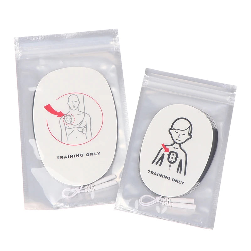 1 Pair AED Training Device Patches First Aid Training Replacement Pads Adult Kid Training Universal Trainer Oasis Select