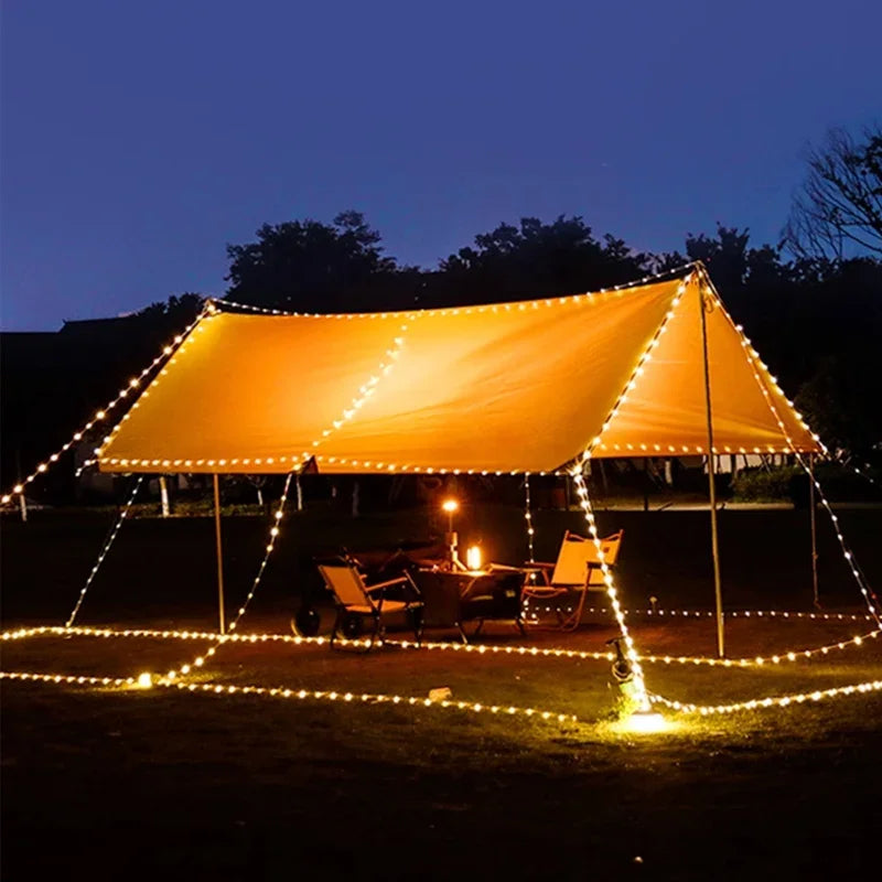 LED Light String Portable Camping Lights 1800mAh Rechargeable 8m Outdoor Atmosphere Tent Wedding Christmas Decor Strip Star Lamp Oasis Select