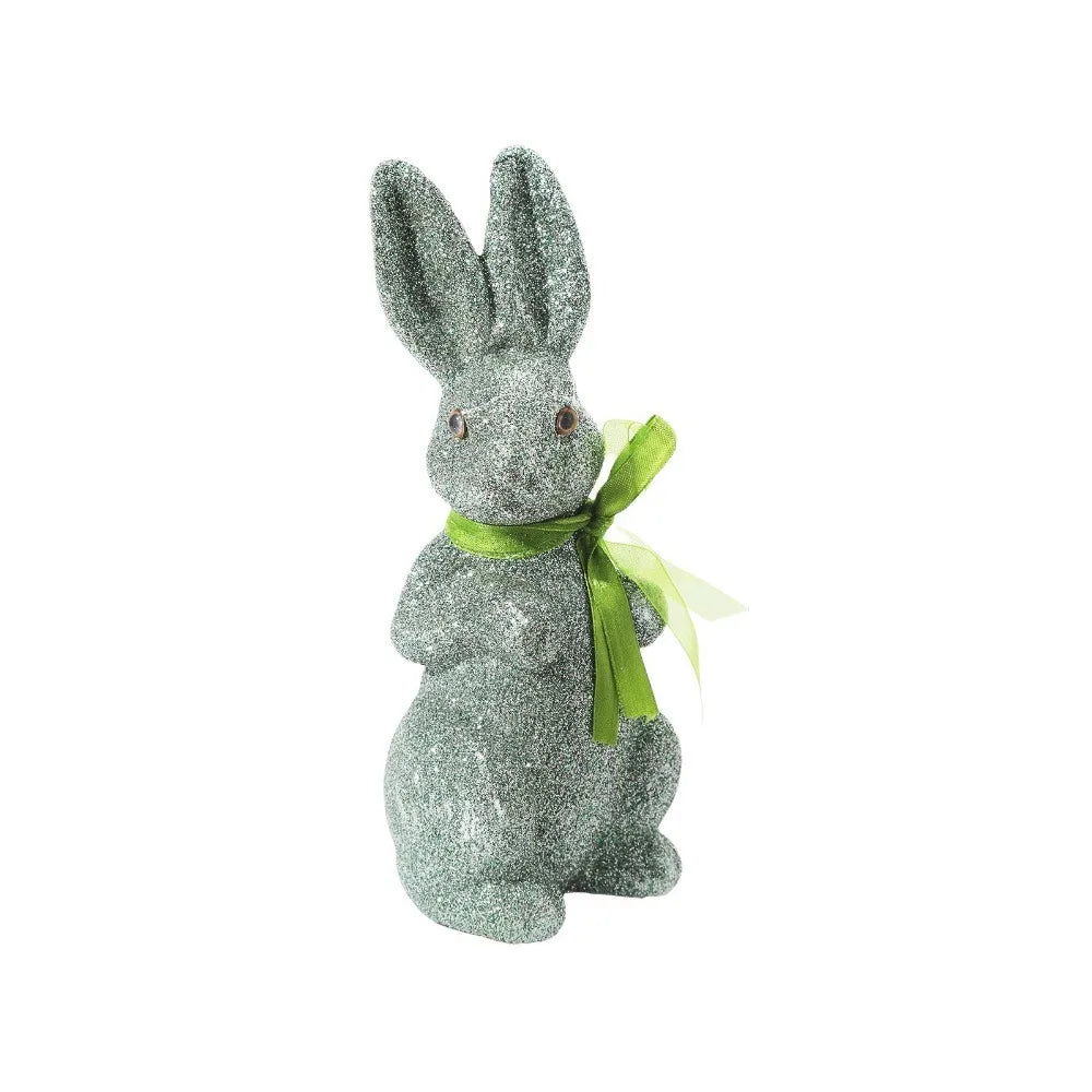 Colorful Foam Easter Bunny Figurine with Ribbon | 22cm Ornament