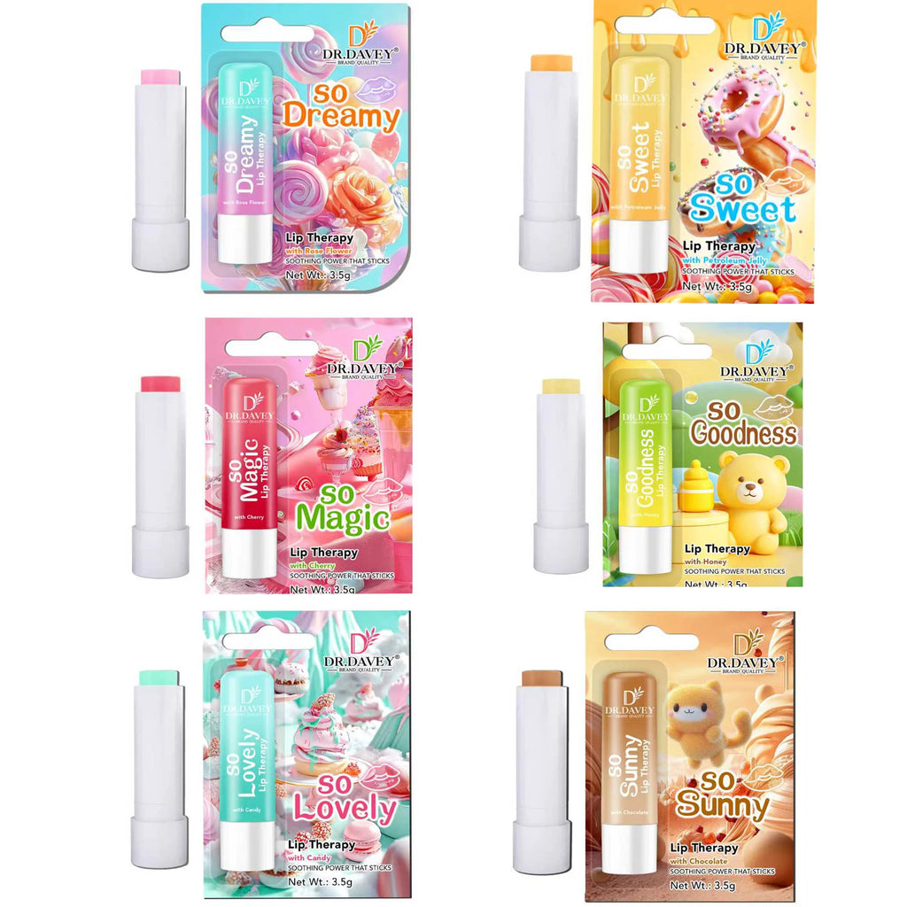 DR.DAVEY 6-Piece Intensive Moisturizing Lip Balm Set