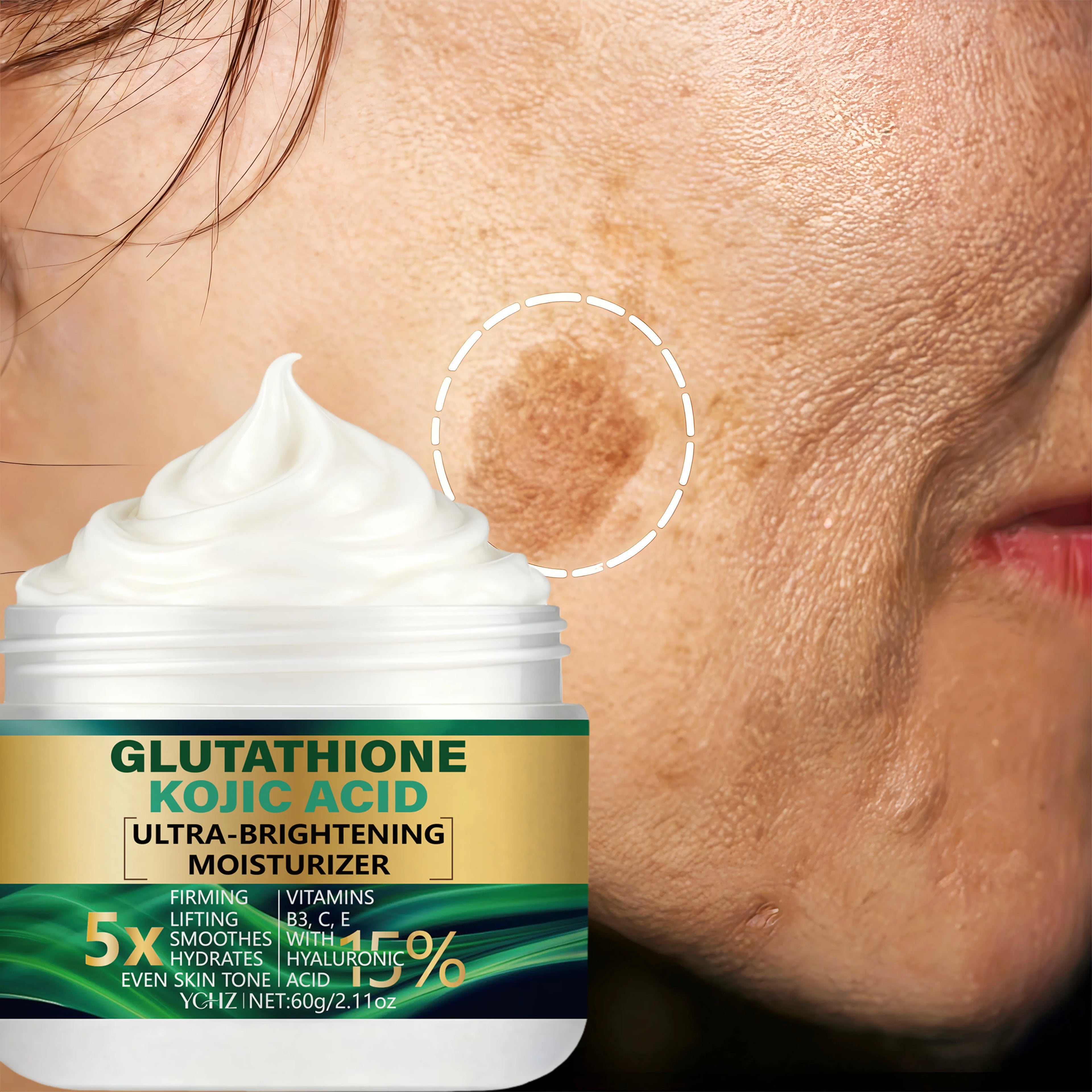 5X Glutathione & Kojic Acid Brightening Cream 60g | Day & Night