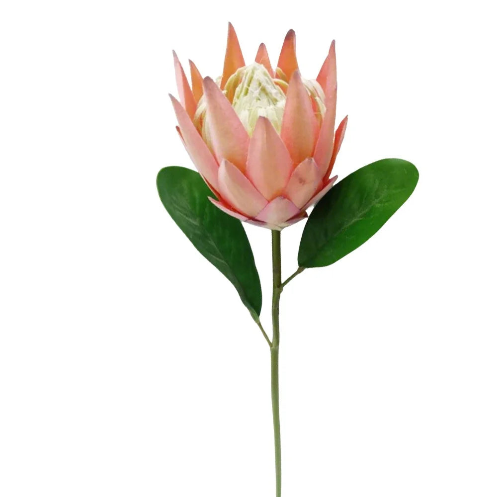 1PC,Europe Style Beautiful Artificial Flowers Fake King Protea Home Table Top Display Flowers Decorative Silk Flower Oasis Select Pink