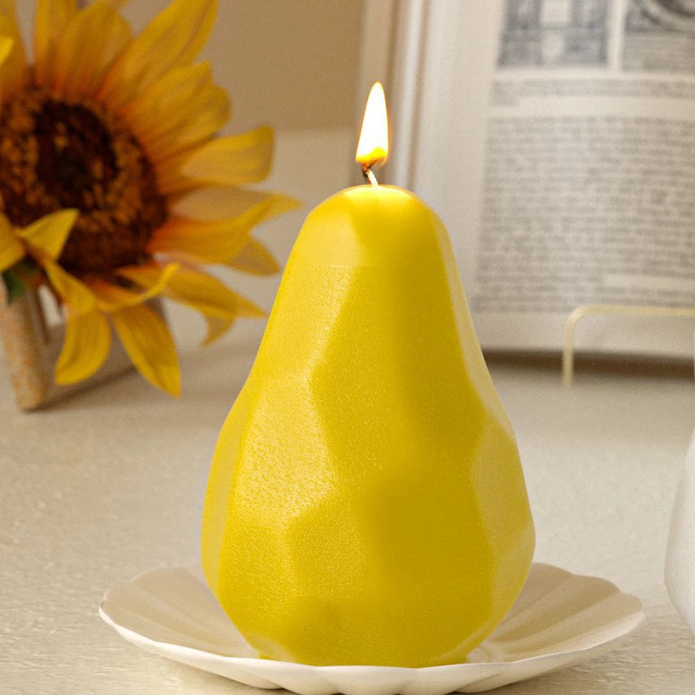 DIY Diamond-Cut Pear & Apple Scented Candle Silicone Mold Aromatherapy Plaster Fruit Resin Casting Mold Oasis Select