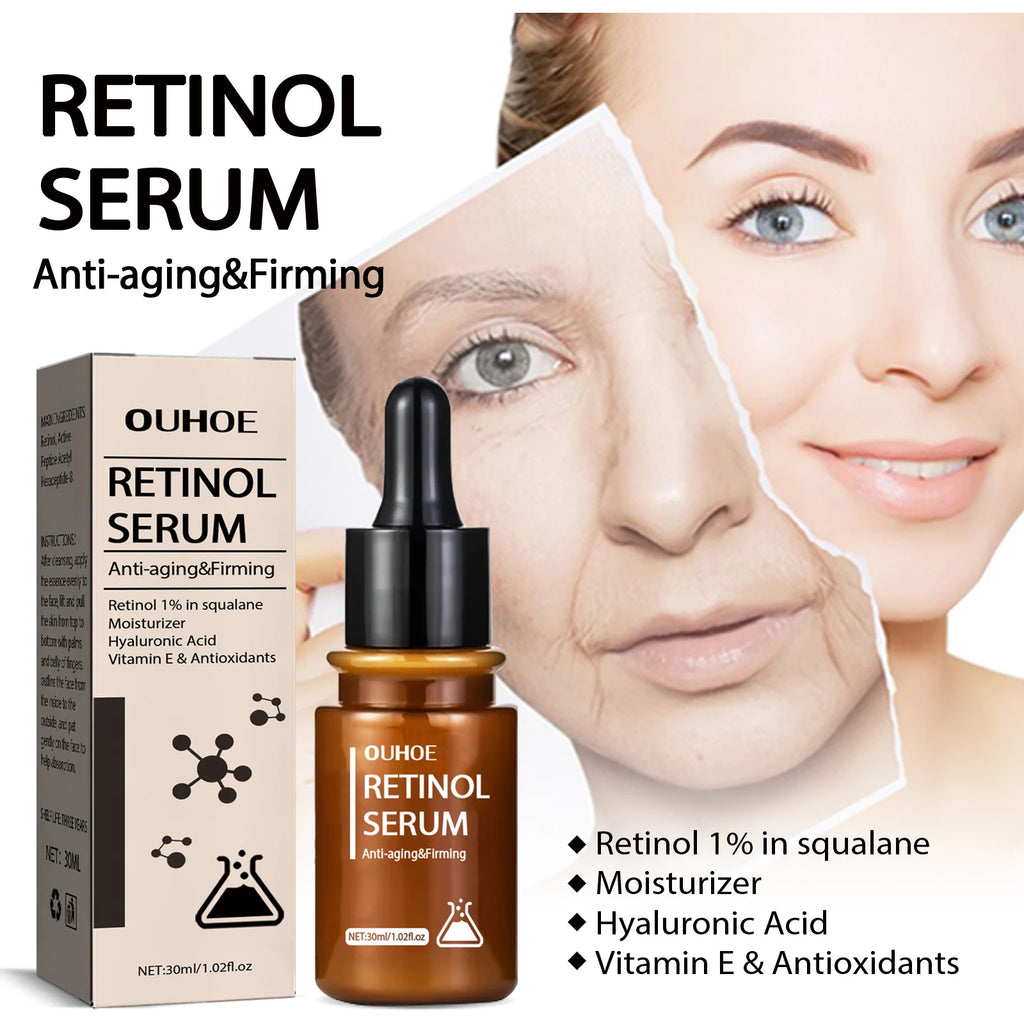 Retinol Anti Wrinkle Serum Lifting Fade Fine Line Anti Aging Improve Crow's Feet Firming Tighten Brighten Moisturizing Essence Oasis Select