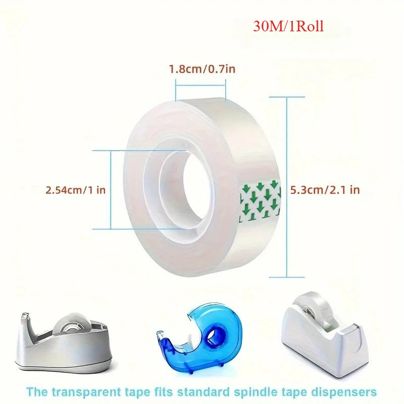 6/8 Rolls, Super Strong Transparent Tape,used for Gift Packaging, Moving, Office,Crafts-Very Suitable for Homes,office Supplies Oasis Select