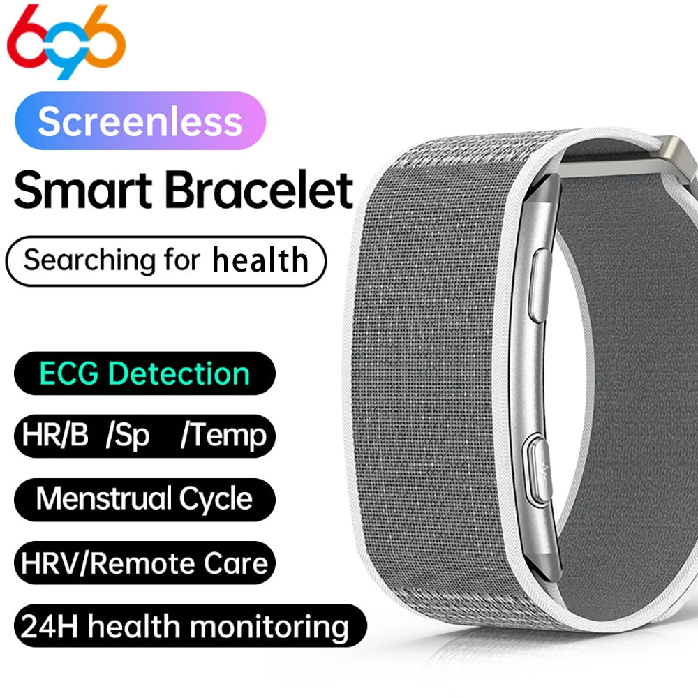 New Health Smart Bracelet Men Women Sports Tracker Waterproof Screenless Smartwatch Heart Rate Watch Long Battery Life Fitness Oasis Select