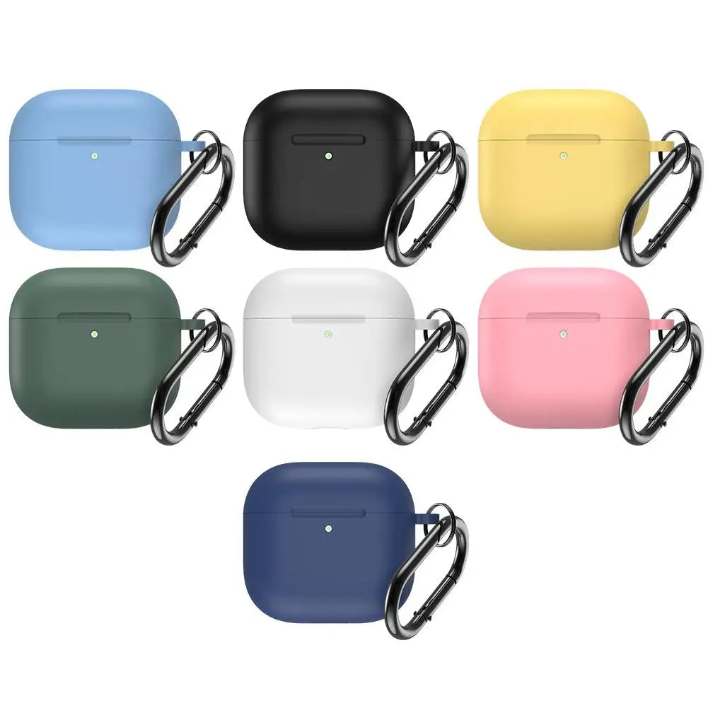 Silicone Case for AirPods 4 – Soft Protective Cover + Clip