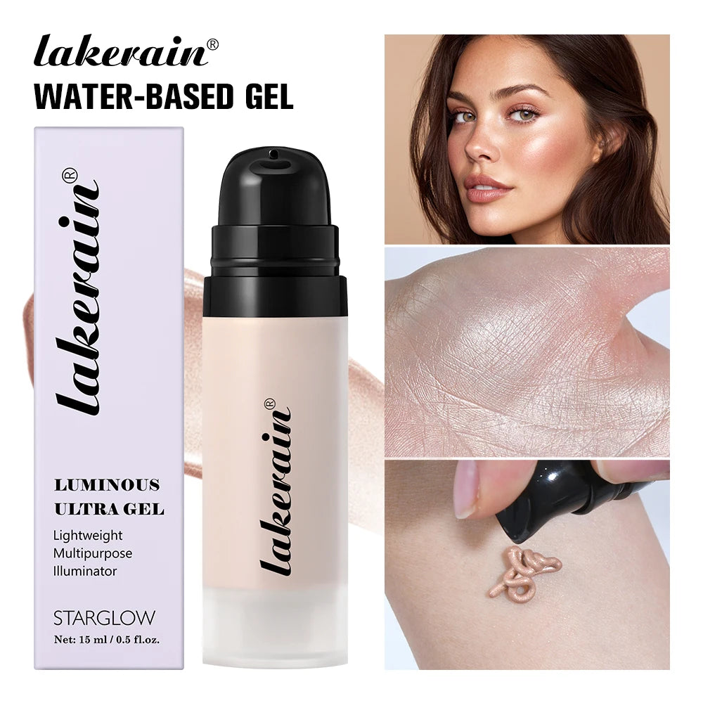 Lakerain Highlight Foundation Glowy Super Gel Lightweight Dewy Multipurpose Illuminator Face Primer Nourishing Non-Sticky Primer Oasis Select