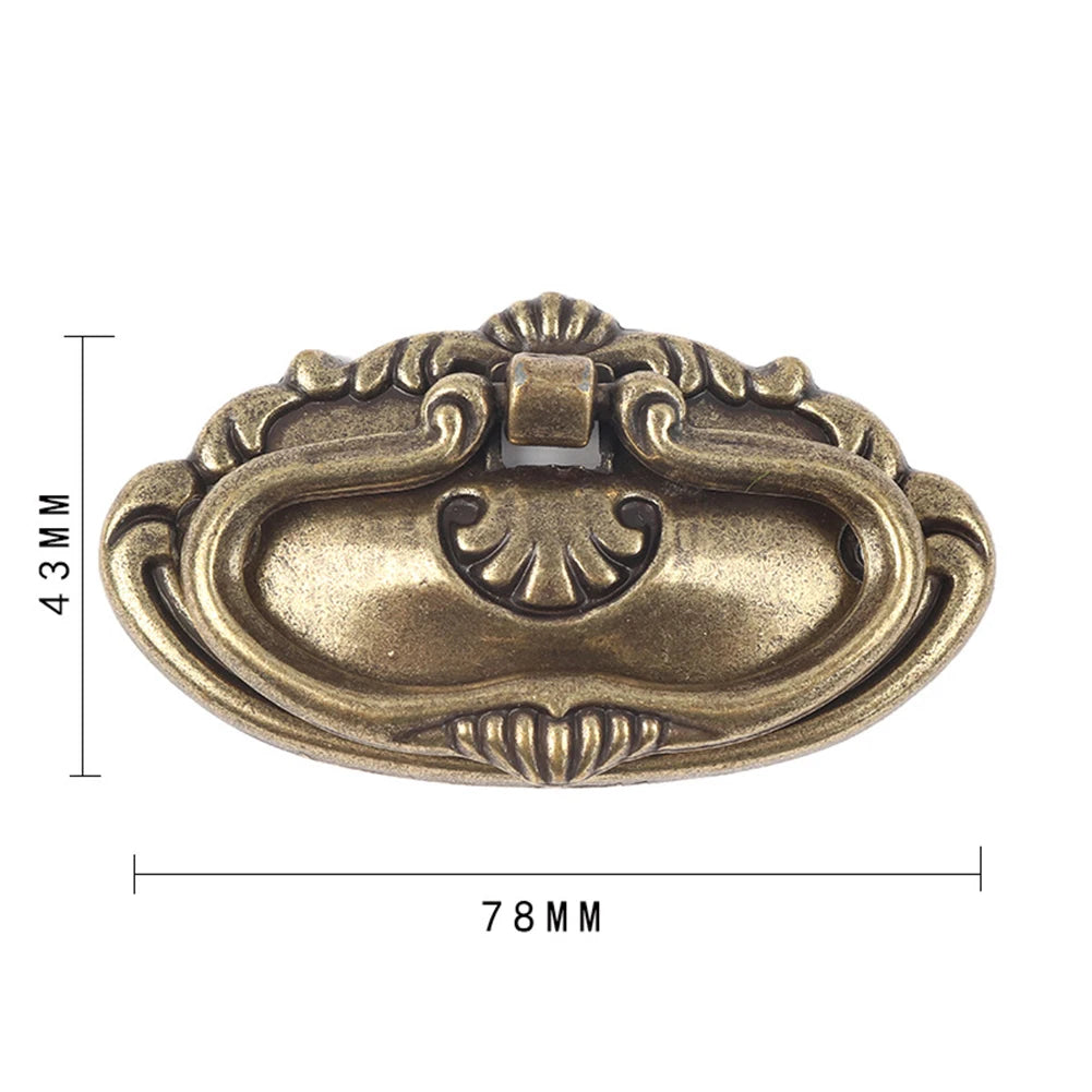 5pcs Retro Kitchen Drawer Cabinet Door Handle Furniture Knobs Drawer Jewelry Box Decorative Handles Furniture Hardware Oasis Select