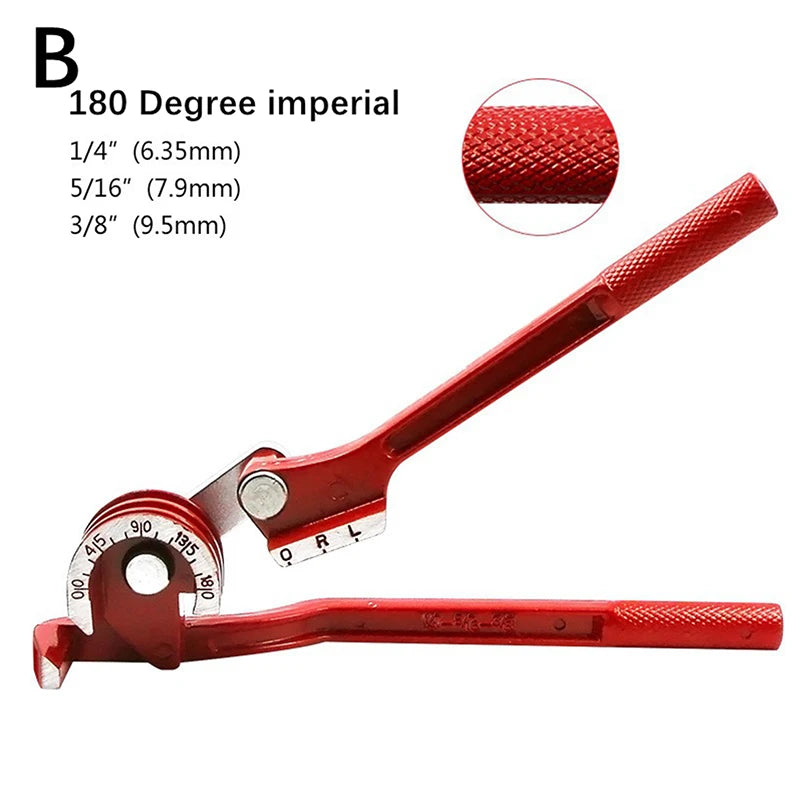 New Bender 1/4" 5/16" 3/8" Brake Pipe Rolling Brass Copper Tube Pipe Manual Bending Tool Type Fuel Brake Pipe Bender Hand Tool Oasis Select B