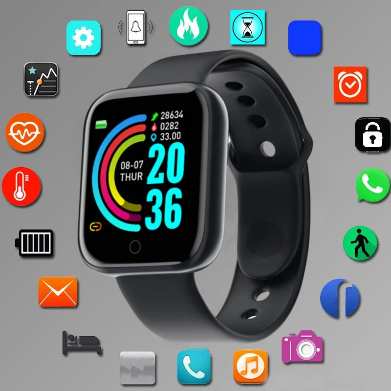 Smart Watch Fitness Tracker – Bluetooth, Heart Rate & Music