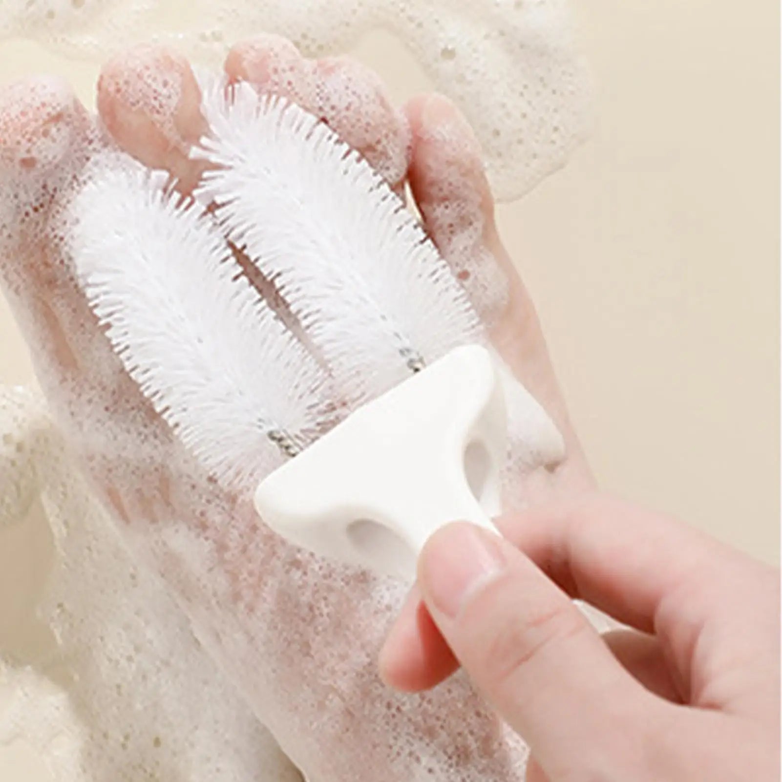 Foot Scrub Brush Toe Scrubber Portable Toe Cleaner Exfoliating Foot Massage Bath Brush Foot Care Scrubber Cleaning tools Oasis Select