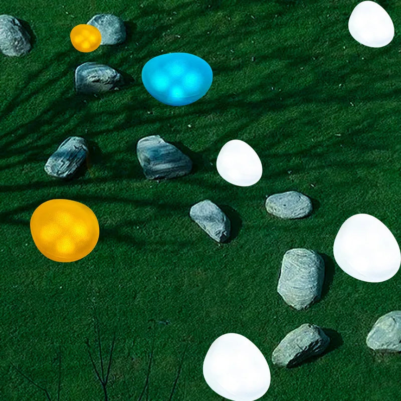 Solar Pebble Lights, Outdoor Waterproof LED Garden Lawn Fence Decorative Lights, Solar Stone Lights Oasis Select