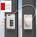 Anti-pinch Hand Safety Lock Adjustable No Drilling Cabinet Lock Unisex Protection Window Digital Password Lock for Home Oasis Select White-password
