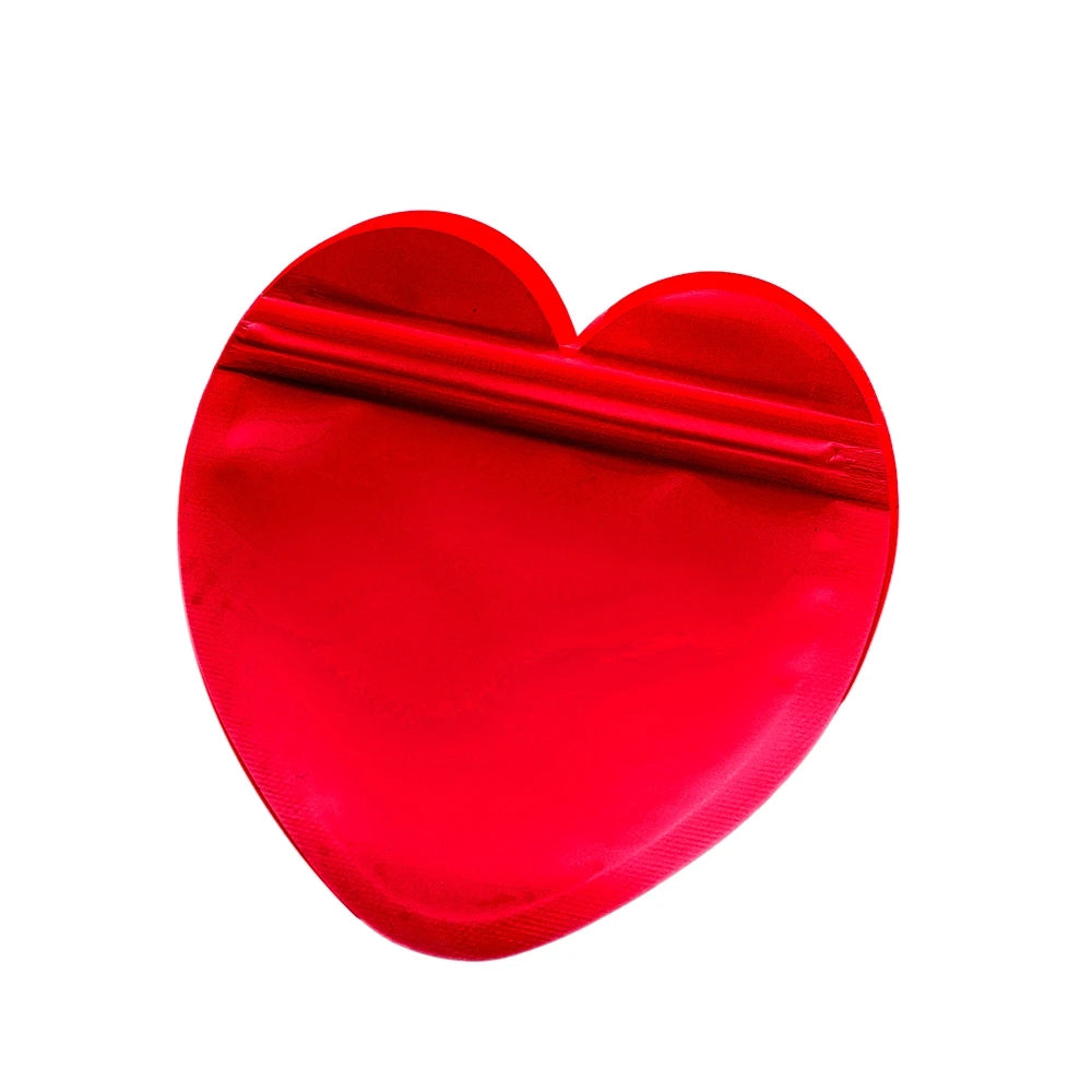 20pcs Heart Candy Plastic Bag For Wedding Birthday Party DIY Display Necklace Bracelet Gifts Packaging Pouch Small Businesses Oasis Select Red 10x8.5cm