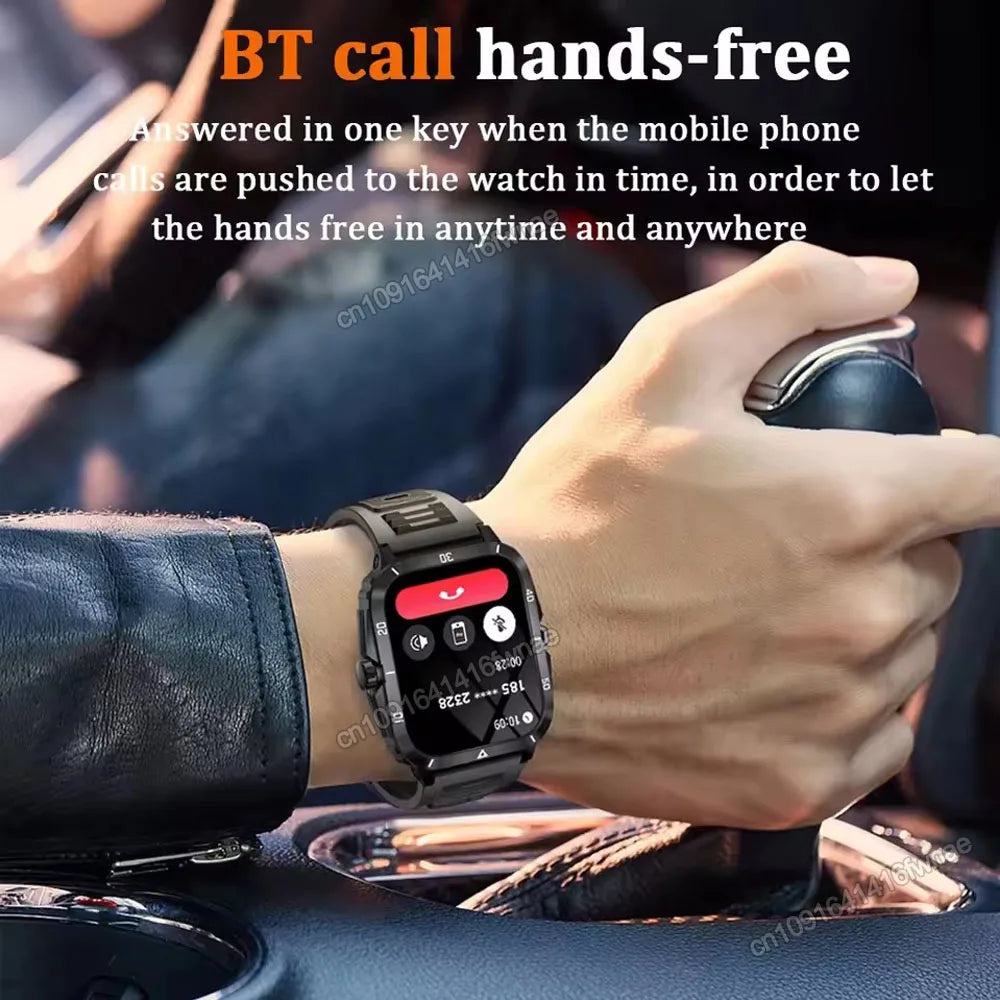 Ola Esporte 1.96" Military Smartwatch – GPS & Bluetooth Calls