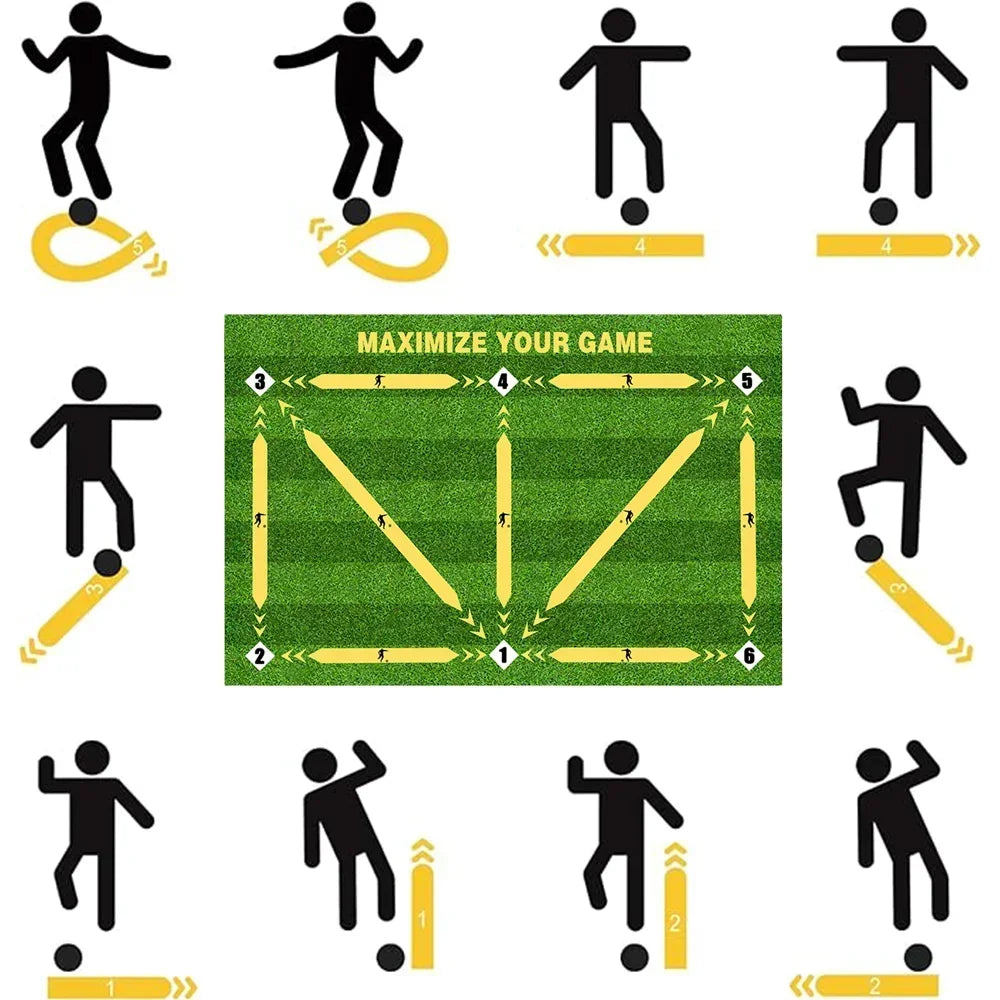 Soccer ball control training mat | Stable and silent rubber base | Digital Guidance Design | Improve ball sense, daily training Oasis Select