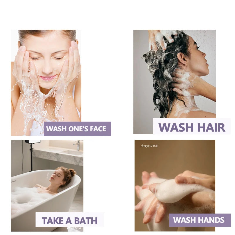 2PCS Lavender Particle Soap, rich in lavender, shea butter, glycerin and other ingredients, gently cleanses the face Oasis Select