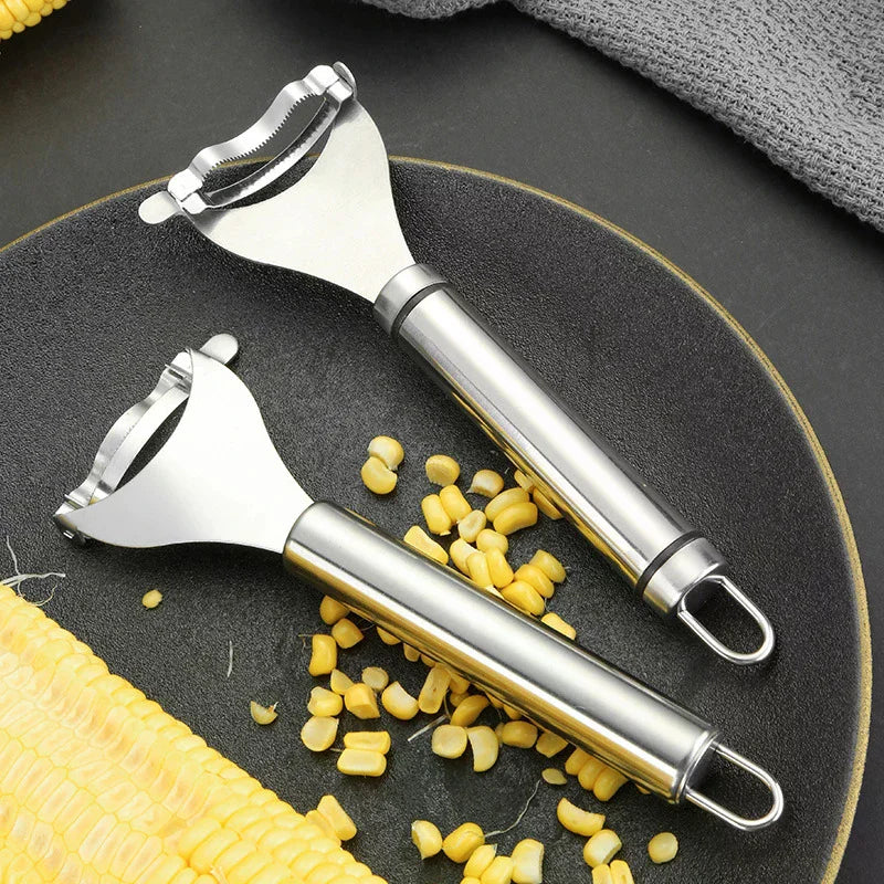 Stainless Steel Kitchen Corn Sheller Manual Corn Planer Household Roe Deer Scissors Efficient And Durable Food Preparation Tool Oasis Select