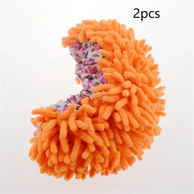 2pcs Dust Cleaner Grazing Slippers House Bathroom Floor Cleaning Mop Cleaner Slipper Lazy Shoes Cover Microfiber Duster Cloth Oasis Select 2pcs 2
