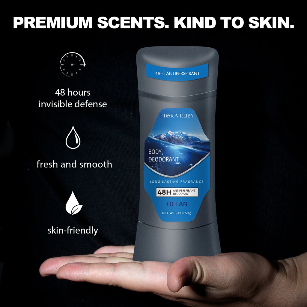 Men Full Body Deodorant Cream 72 Hours Long-Lasting Odor Control Removing Odor Protection Ocean Fragrance Men's Sports Deodorant Oasis Select