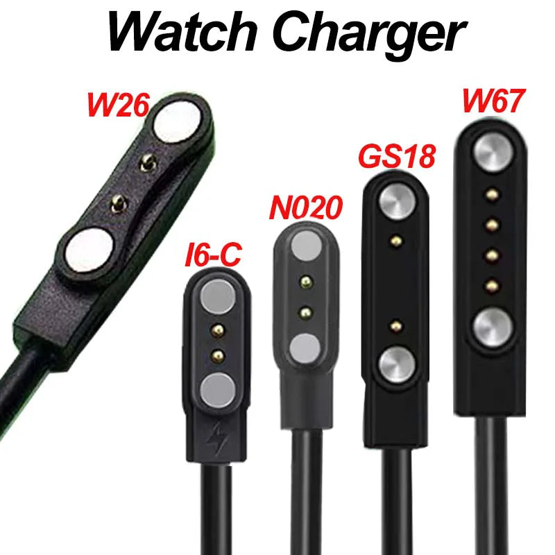 Smartwatch USB Charging Cable – 2-Pin & 4-Pin Dock Charger Smartwatch Charger Cable Oasis Select