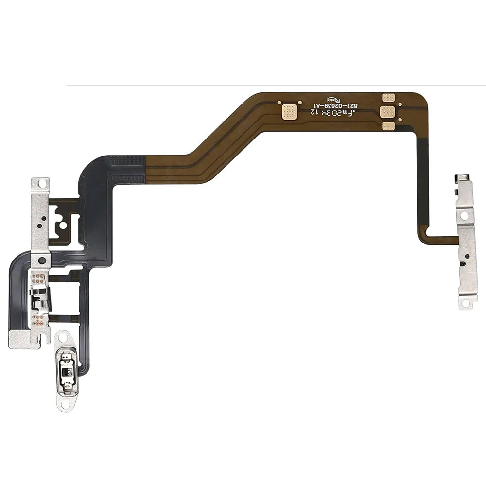 Power Volume Mute Flex Cable for iPhone 12 Mini Pro Max + Bracket