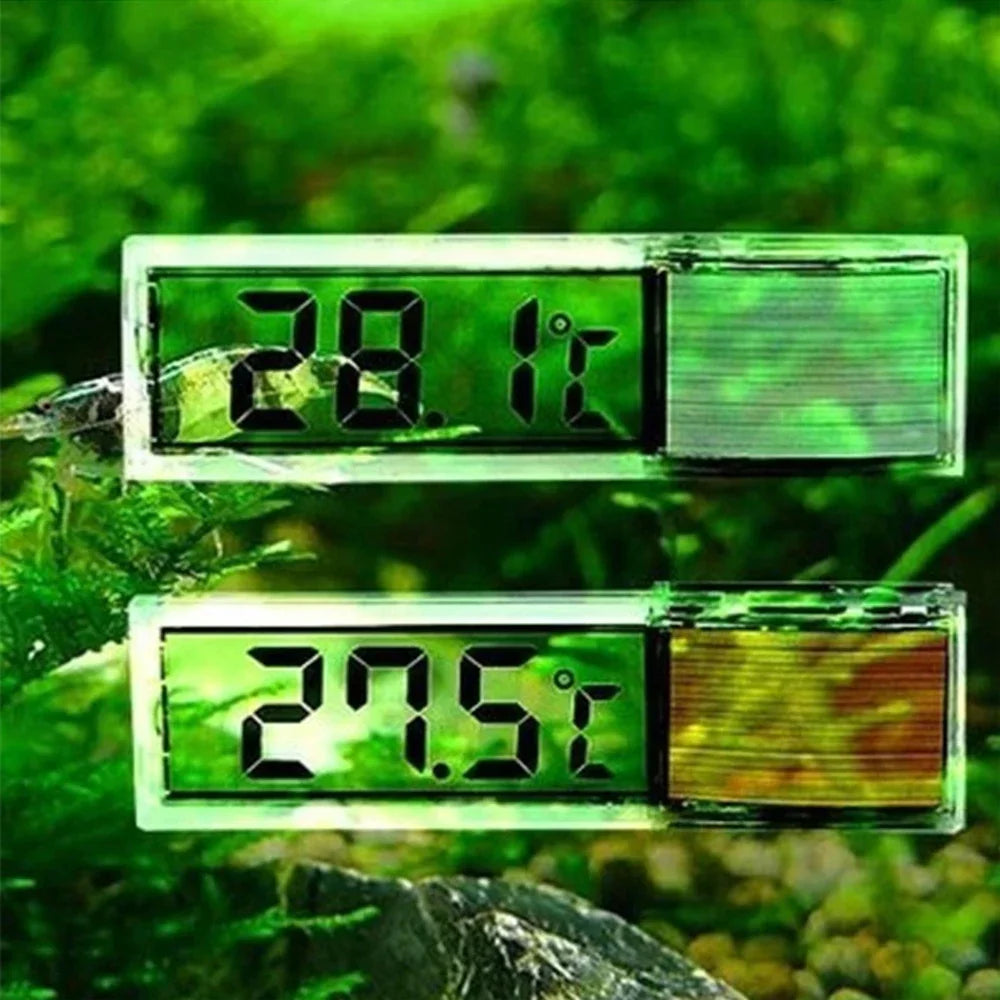 Electronic Fish Tank Temperature Waterproof Aquarium Thermometer 3D Digital LCD Fish Turtle Temp Aquarium Control Accessories Se Oasis Select