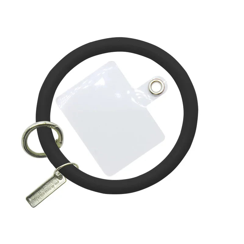 1/2pc Universal Hanging Ring fore Mobile Phone Soft Silicone Lanyard Strap Anti-Lost Bracelet for iPhone Xiaomi Samsung Keychain Oasis Select black