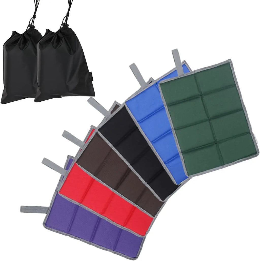 2pcs Durable picnic cushion outdoor portable cushion chair cushion moisture-proof cushion camping cold-proof foldable waterproof Oasis Select