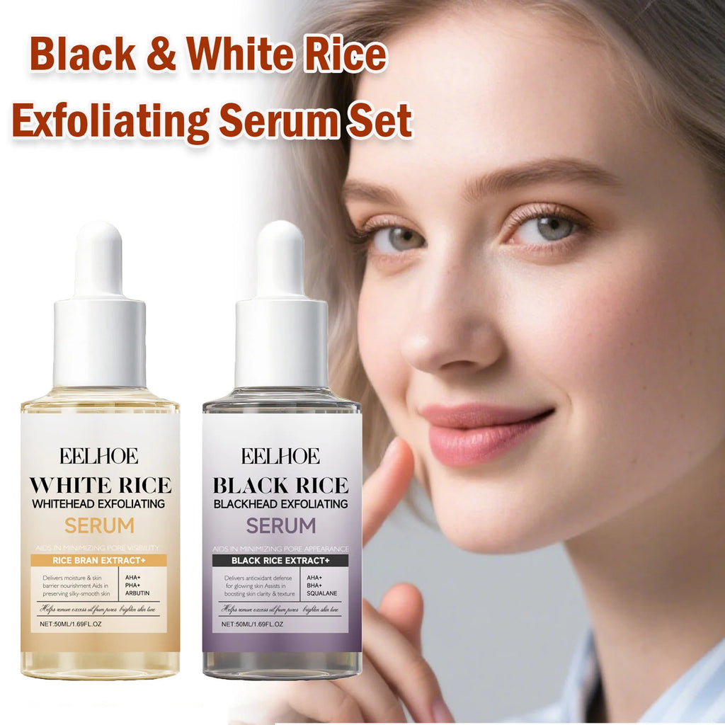 EELHOE Rice Exfoliating Serum Set – BHA, Niacinamide & Brightening Exfoliating Serum Set Oasis Select