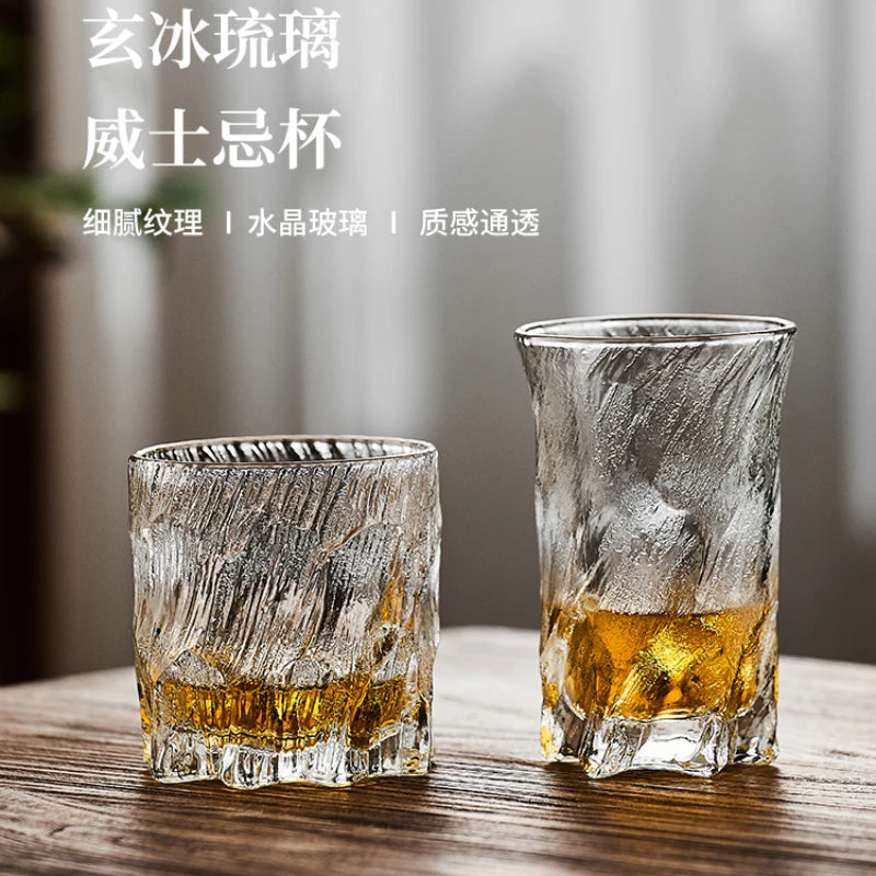 Japanese dark ice glass hanging ice glass whiskey beer juice drink glass Oasis Select