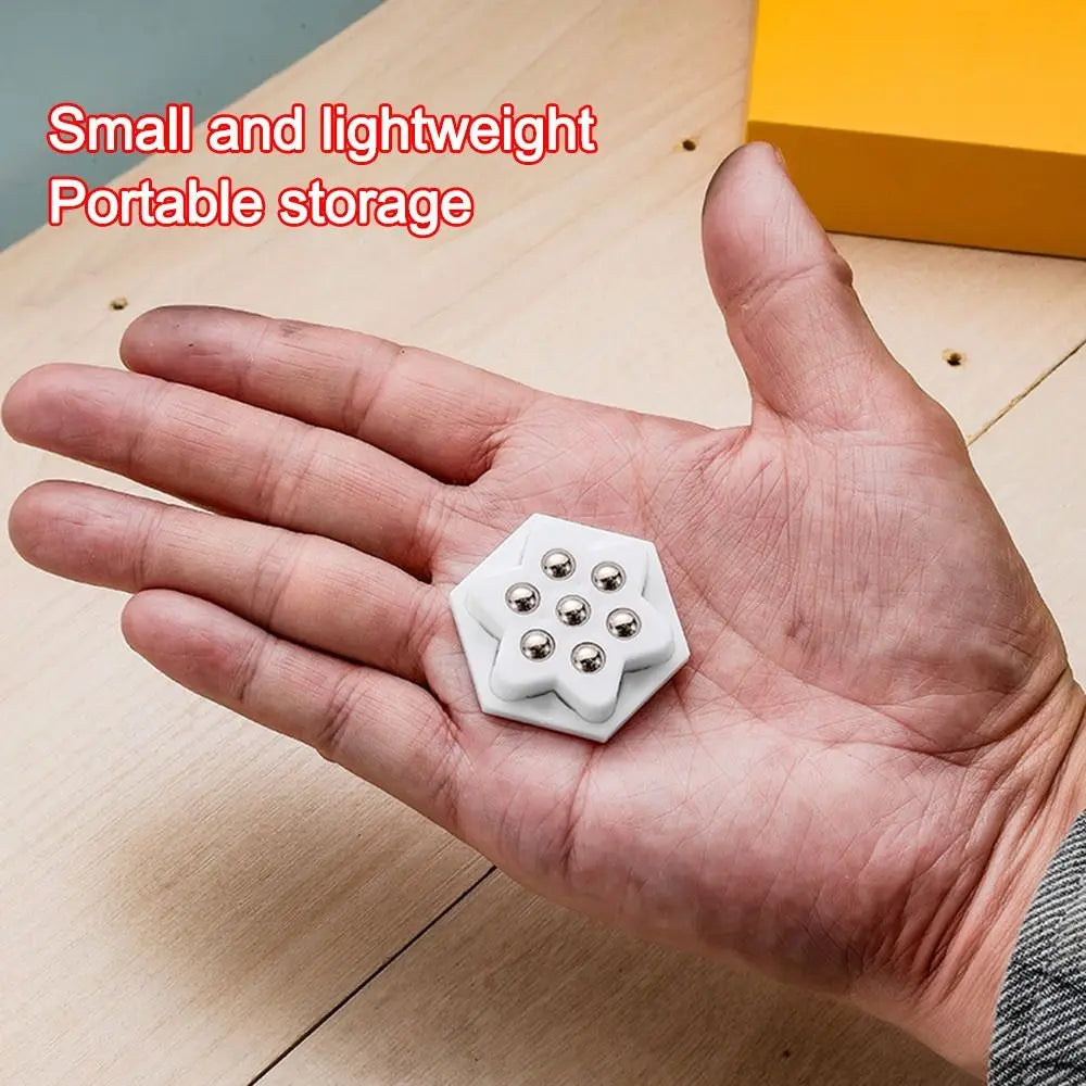New 4Pcs Self Adhesive Type Mute Ball Universal Wheel Mini Self Adhesive Pulley Base 7Beads Furniture Casters Wheels Oasis Select