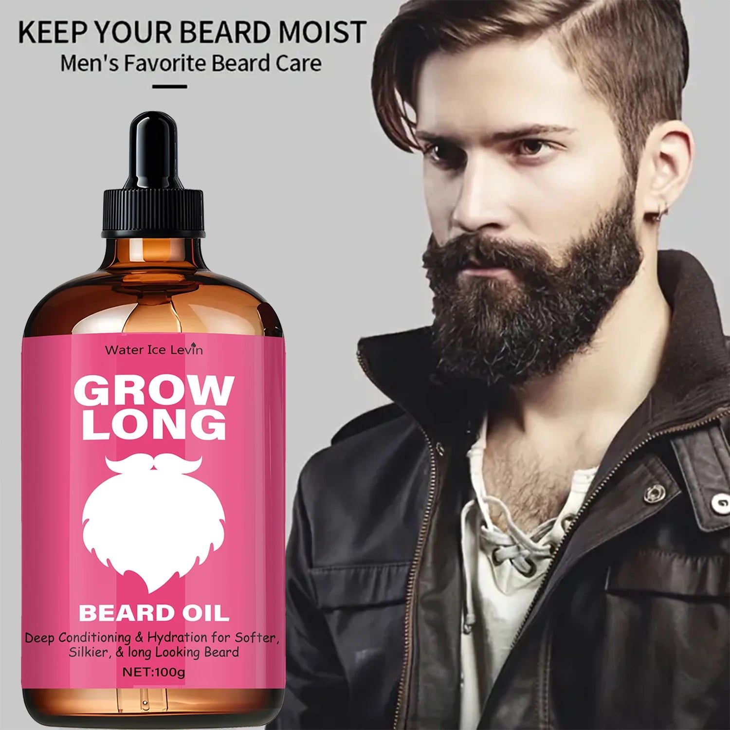 Levin Beard Oil: The Ultimate Blend for Growth & Shine. Deeply Moisturizes for a Softer, Silkier, and Manageable Beard Oasis Select