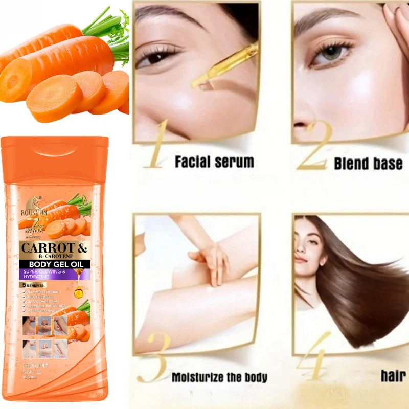 ROUSHUN Carrot Beta-Carotene Body Gel Oil 200ml | Moisturizer