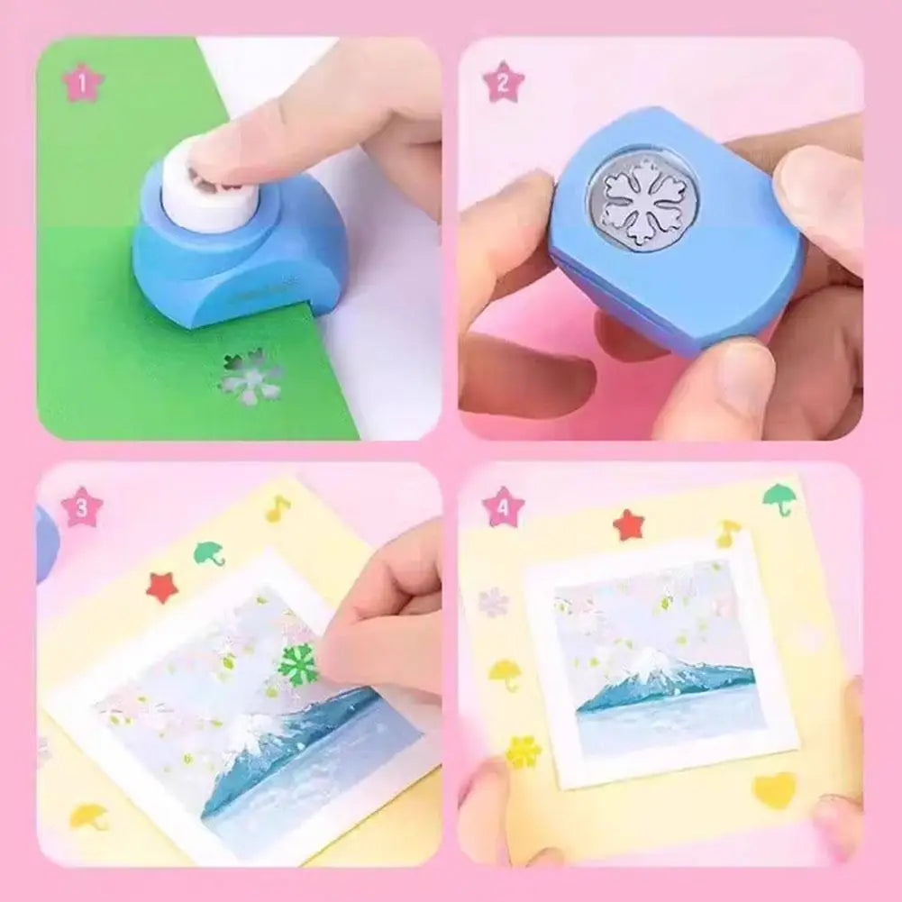 Flower Embossing Punch & Paper Edge Scissors Kit – Kids DIY Craft