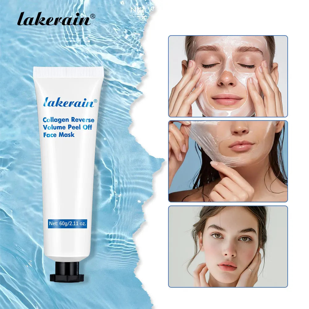 60gCollagen Peel Off Face Mask Pore Shrinking Blackhead Removal Oil Control Skin Rejuvenation Moisturizing Brightening Skin Care Oasis Select