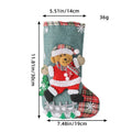 Linen Large Christmas Stocking Fence Christmas Gift Bag Christmas Tree Hanging Ornaments Candy Bag Ornaments Oasis Select M1-9