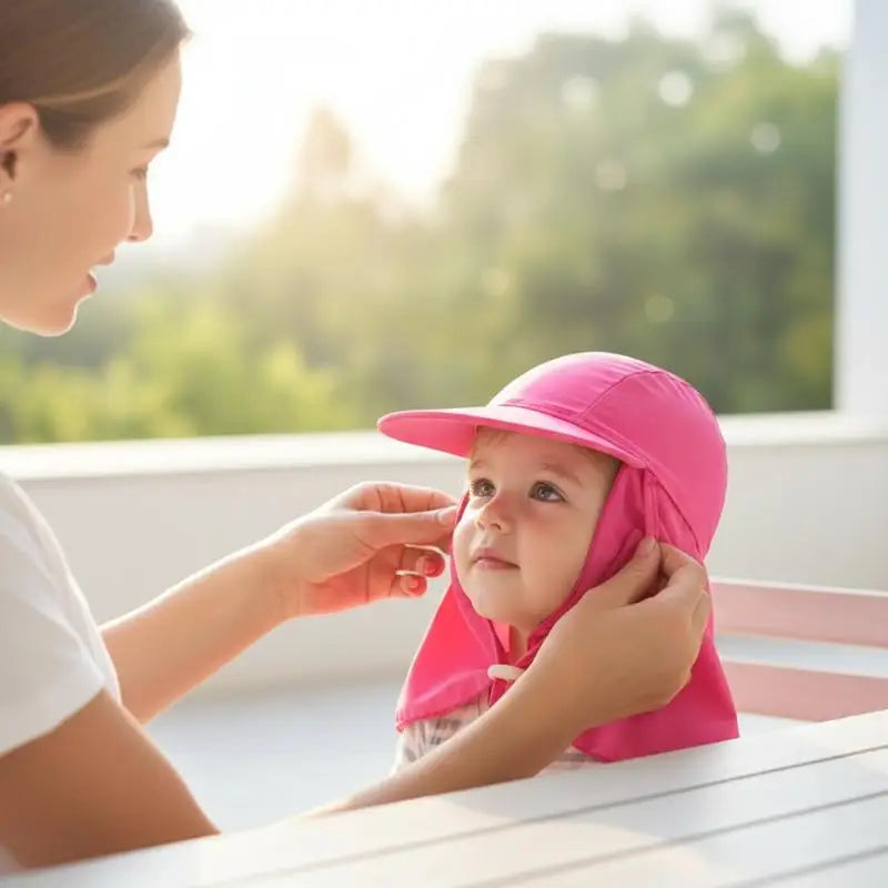 Multicolor Kids Anti-UV Sunscreen Hat Nylon Breathable Large Brimmed Hat Swimming Outdoor Ice Silk Hats Unisex Oasis Select