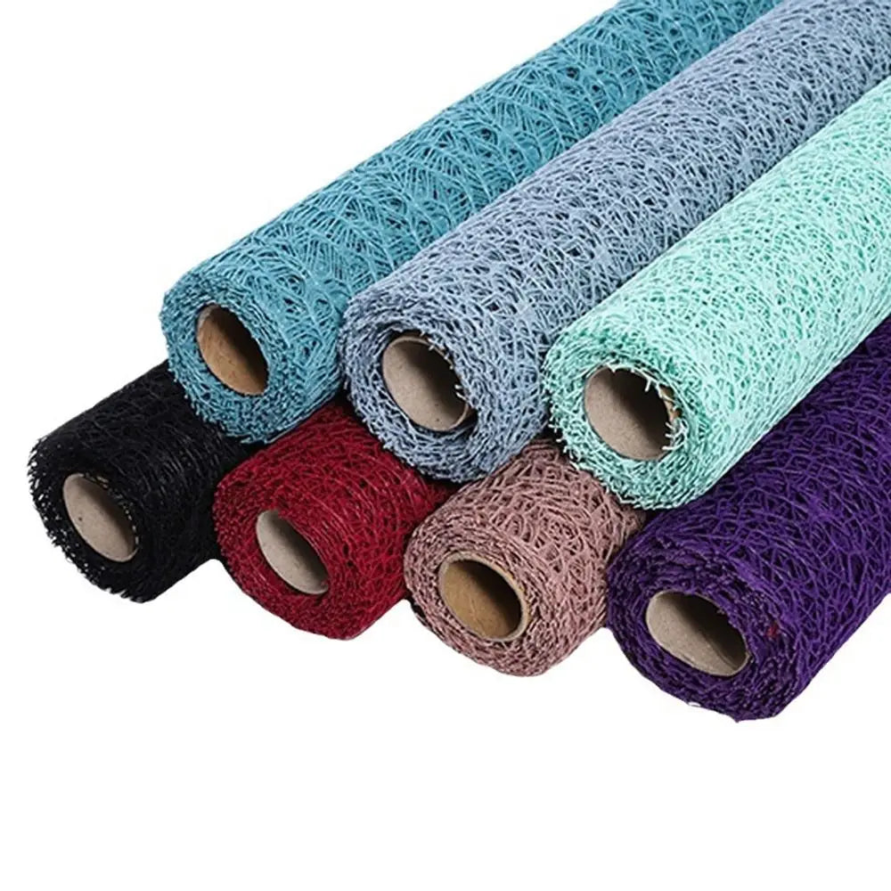 50cm 5yards Flower Wrapping Gauze Bouquet Wrapping Lace Jacquard Net Flower Pattern Mesh Floral Wrapping Paper Valentine's Day Oasis Select
