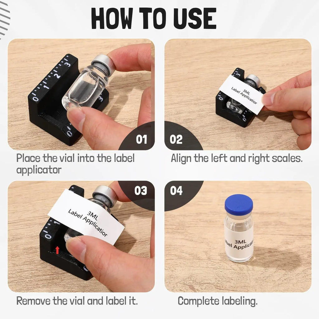 3ml/10ml Vial Label Applicator Easy Alignment Precise Application Sticker Alignment Tool Time-Saving Reusable Labeling Tools Oasis Select